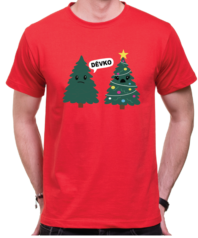 Tričko - Vánoční stromeček - Děvka