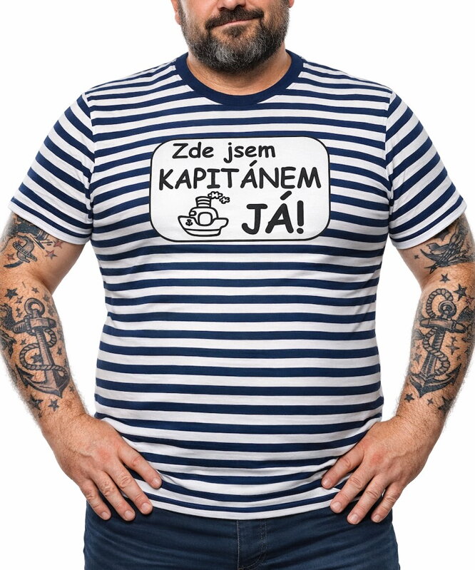 Tričko UNISEX - Zde jsem kapitánem JÁ!