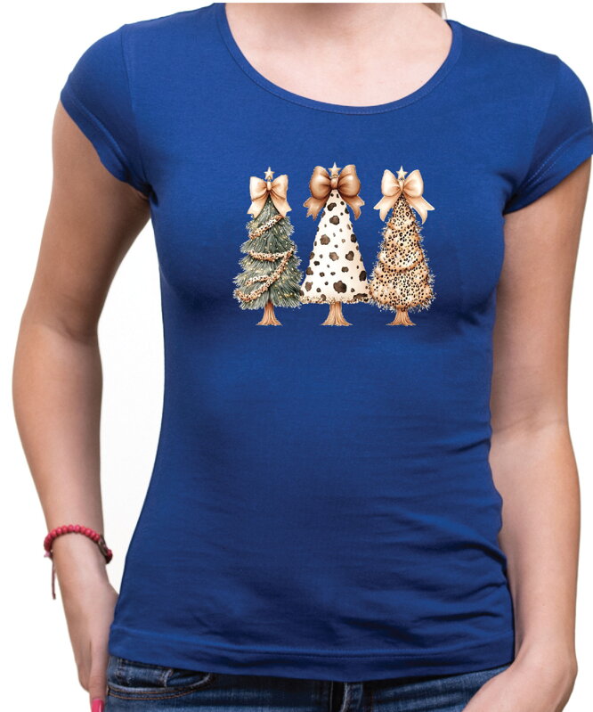 Vánoční tričko - Vánoční stromky