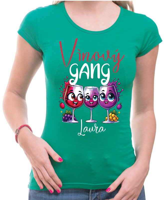 Tričko - Vínový GANG (vlastní jméno) Tričko - Vínový GANG (vlastní jméno)