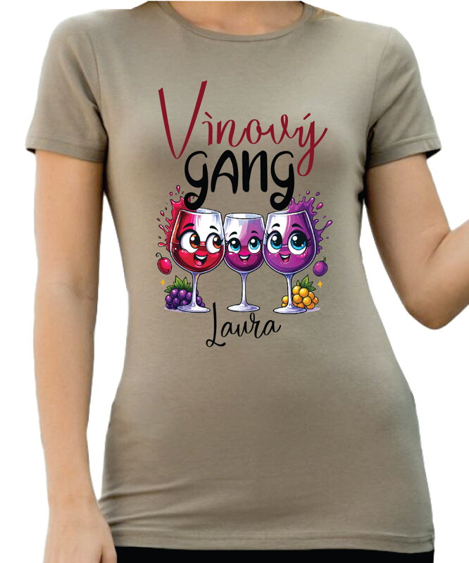 Tričko - Vínový GANG (vlastní jméno) Tričko - Vínový GANG (vlastní jméno)