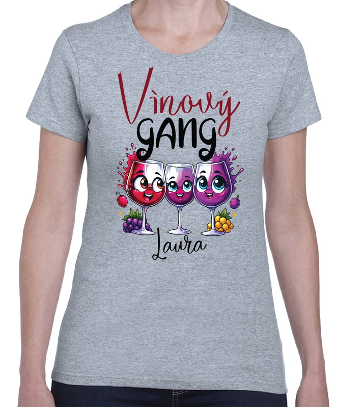 Tričko - Vínový GANG (vlastní jméno) Tričko - Vínový GANG (vlastní jméno)