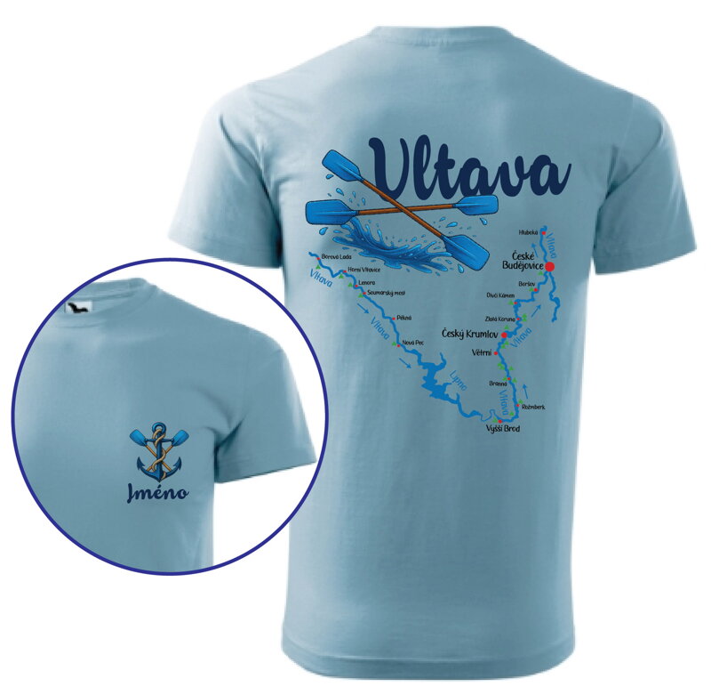 Vodácke tričko - Splavy řek - Vltava