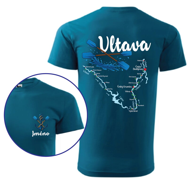 Vodácke tričko - Splavy řek - Vltava