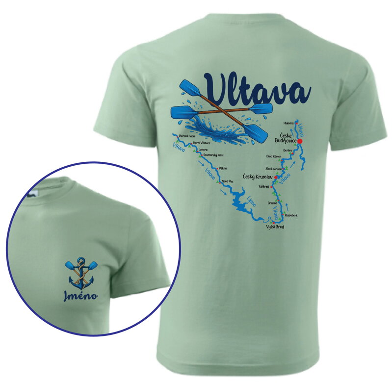Vodácke tričko - Splavy řek - Vltava