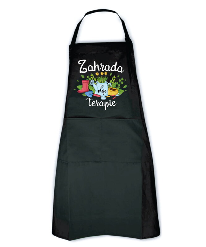 Zahradní zástěra - Zahrada je moje terapie Zahradní zástěra - Zahrada je moje terapie