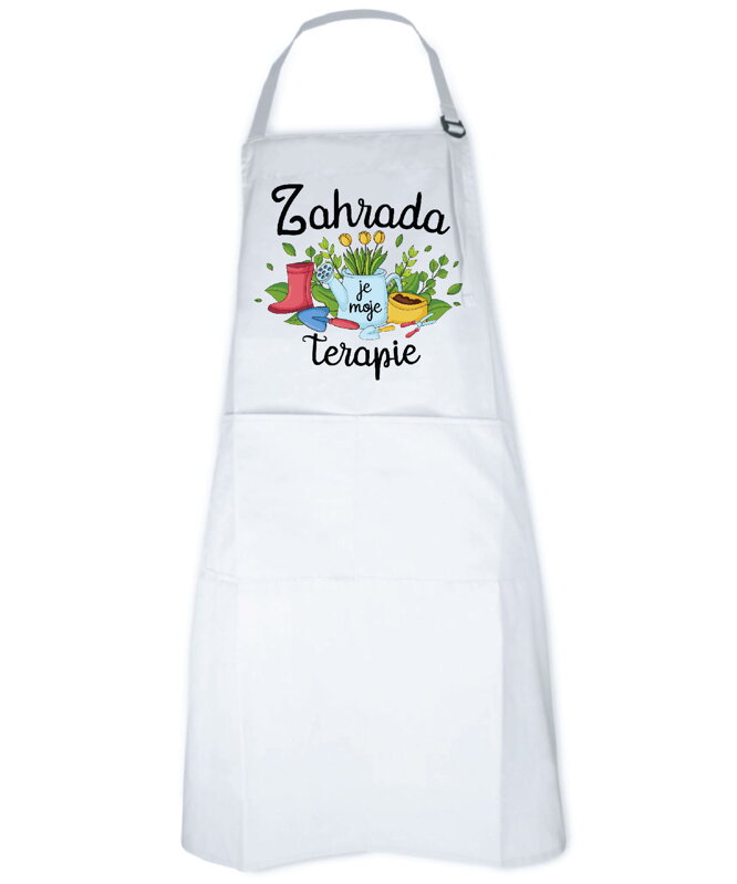 Zahradní zástěra - Zahrada je moje terapie Zahradní zástěra - Zahrada je moje terapie