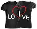 Partnerské trička LOVE (dámské + pánské tričko)