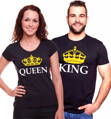 Pánské / dámské tričko KING - QUEEN (král / královna)