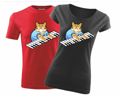 Tričko - Kočka a klavír