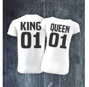 Pánské / dámské tričko KING 01 - QUEEN 01 (cena za 1ks)
