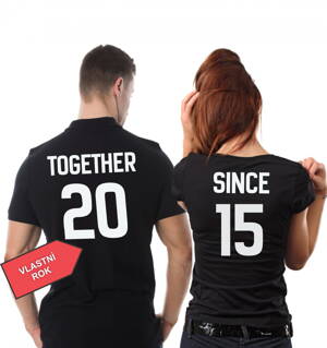 Partnerská trička - Together since XXXX - vlastní rok (dámské + pánské tričko)