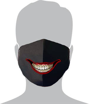 Ochranná rouška - Joker úsměv (Textilní černá)