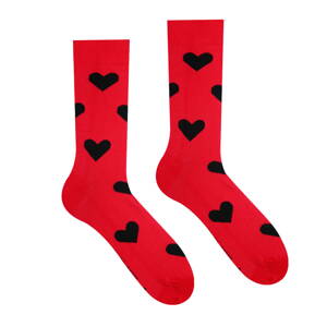 Veselé ponožky Srdíčko červené