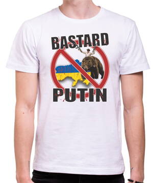 Tričko - BASTARD PUTIN (Podpora Ukrajině)